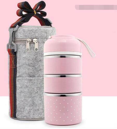 Japanese-Inspired Compartment Lunch Box – Stainless Steel, 1–3 Layer
