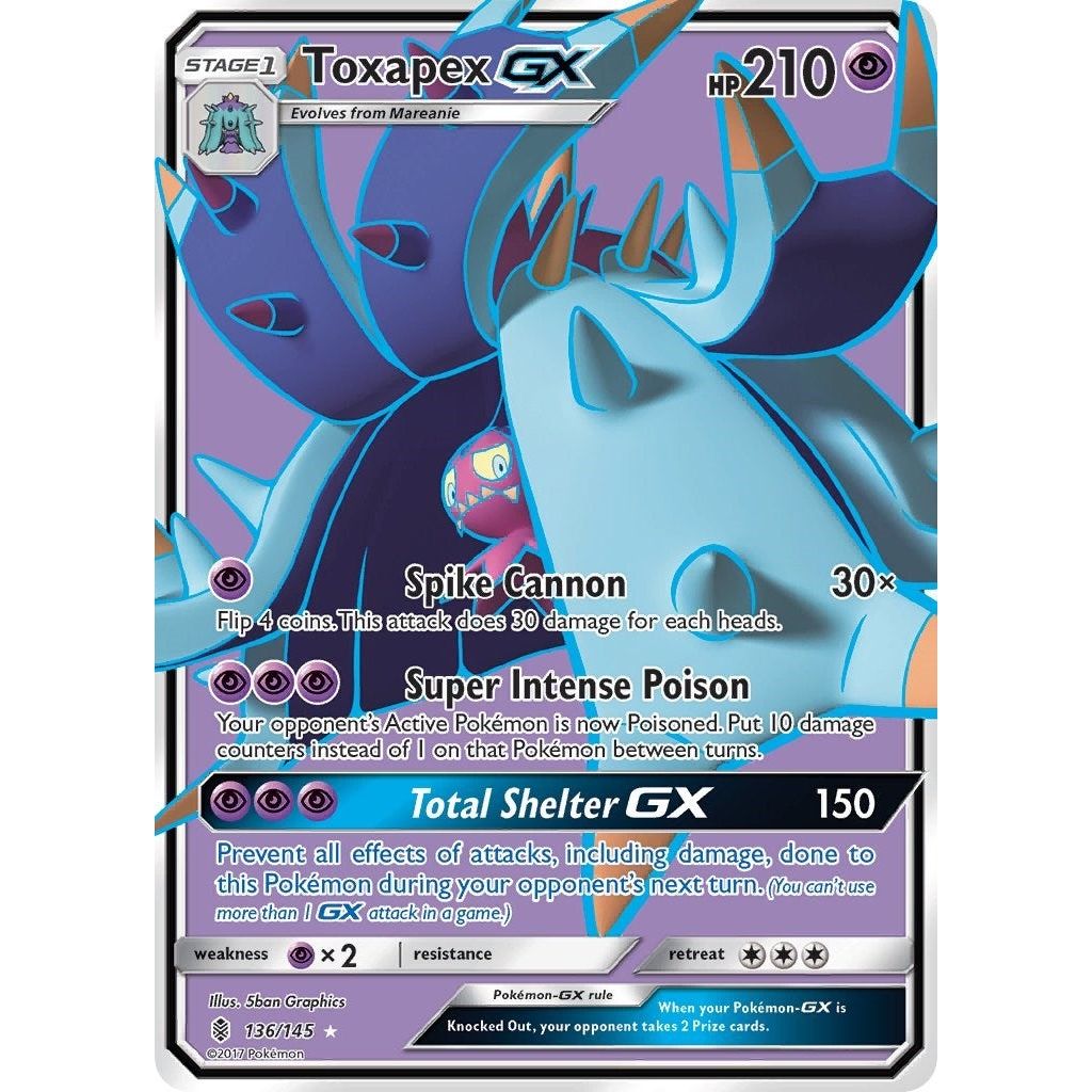 Toxapex GX (Full Art) (136/145) (SM02)