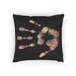 Metallic Handprint Woven Pillow | Boho Accent Throw Pillow