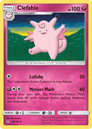Clefable 89/145 - SM  Guardians Rising Reverse Holofoil