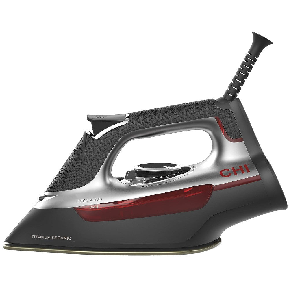 CHI 13101C Steam Iron for Clothes with Titanium Infused Ceramic Soleplate - Blemished package with full warranty