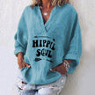 Casual Summer Cotton blend pocket women blouse  top
