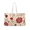 Floral Rose Pattern | Travel Weekender Tote | Heart Design | Busy Mom Carryon | Mother Gifts
