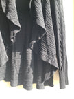 Vintage Black Draped Open-Front Cardigan