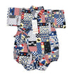 [Pre-Order] Made in Japan Jinbei Romper: Patchwork Fuji (Tsumugi Cotton) (Save 50% in January)