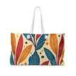 Colorful Tropical Leaves Weekender Bag | Boho Beach Large Tote bag