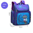 Cartoon Owl Kids School Backpack – 3D Cute Children's Bag (Blue, Purple, Rose Red)
