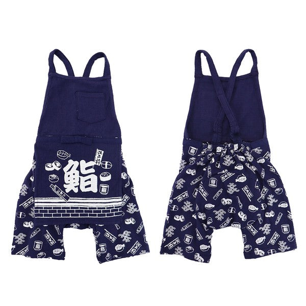 [Pre-Order] Happi-Style Jinbei Set: Sushi Pattern 2-Piece Set with Apron Overall (Save 50% in January)