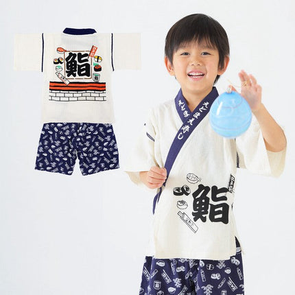 [Pre-Order] Happi-Style Jinbei Set: Sushi Pattern 2-Piece Set (Save 50% in January)