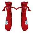 Hand Holding Couple Magnetic Handle Christmas Stockings