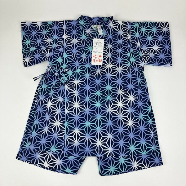 [Pre-Order] Made in Japan Jinbei Set: Hemp Leaf Pattern 2-Piece Set (Tsumugi Cotton) (Save 50% in January)
