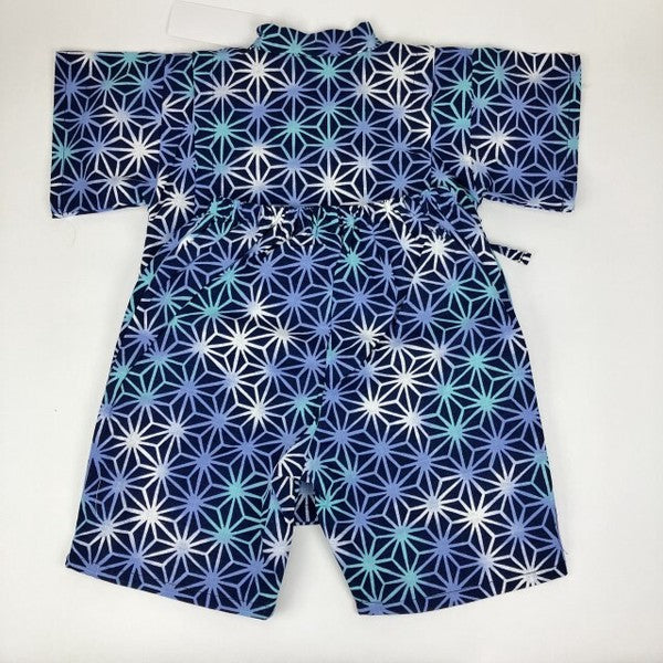 [Pre-Order] Made in Japan Jinbei Set: Hemp Leaf Pattern 2-Piece Set (Tsumugi Cotton) (Save 50% in January)