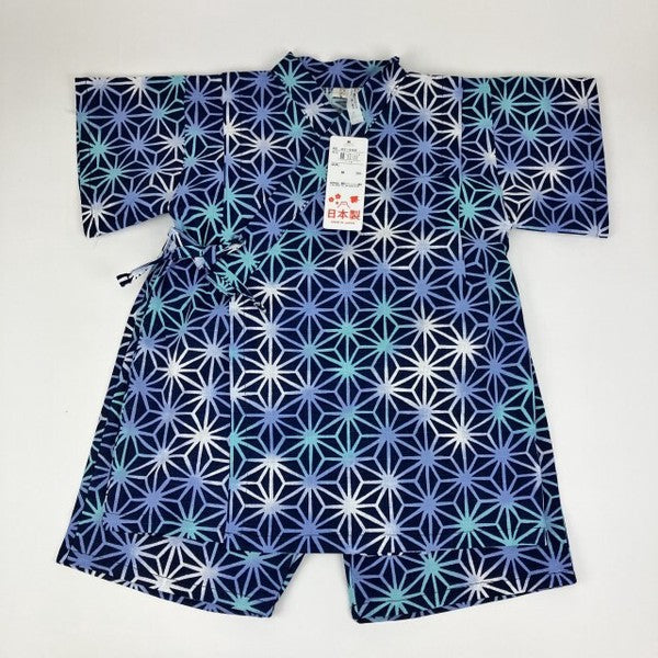 [Pre-Order] Made in Japan Jinbei Set: Hemp Leaf Pattern 2-Piece Set (Tsumugi Cotton) (Save 50% in January)