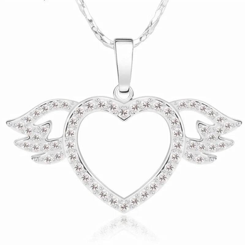 Women Fashion Angel love pendant Necklace Gold Silver