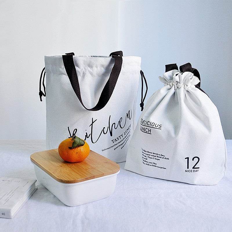 Women Drawstring Tote Lunch Bag