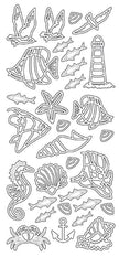 Peel-Off Stickers - Fish/Sealife/Shells