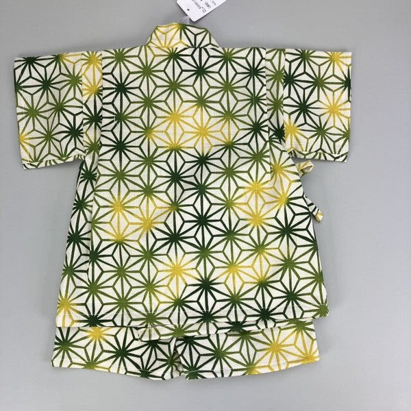 [Pre-Order] Made in Japan Jinbei Set: Hemp Leaf Pattern 2-Piece Set (Tsumugi Cotton) (Save 50% in January)