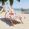Beach Towel — Red Heart Pattern Valentine Beach Towel