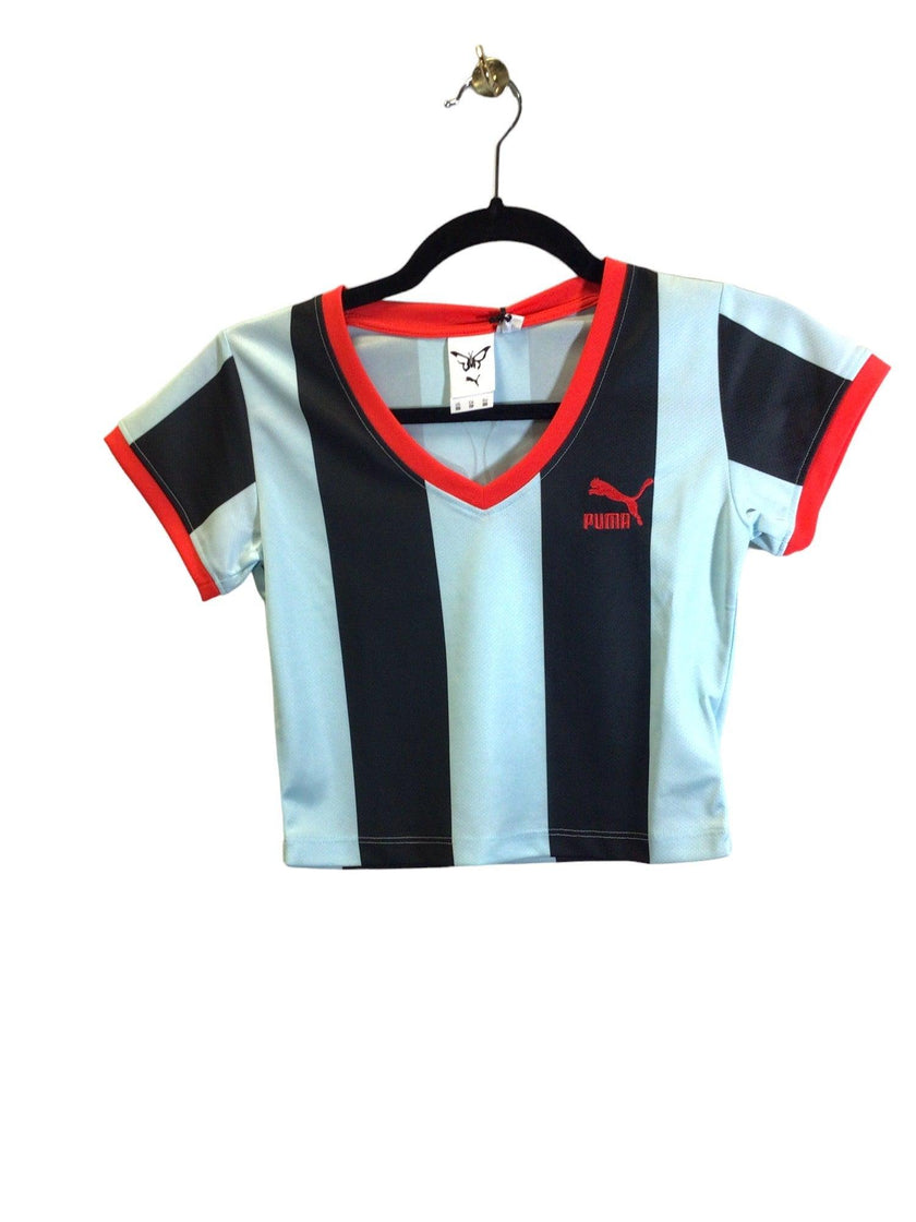 PUMA Women Crop Tops Regular fit in Blue - XXS