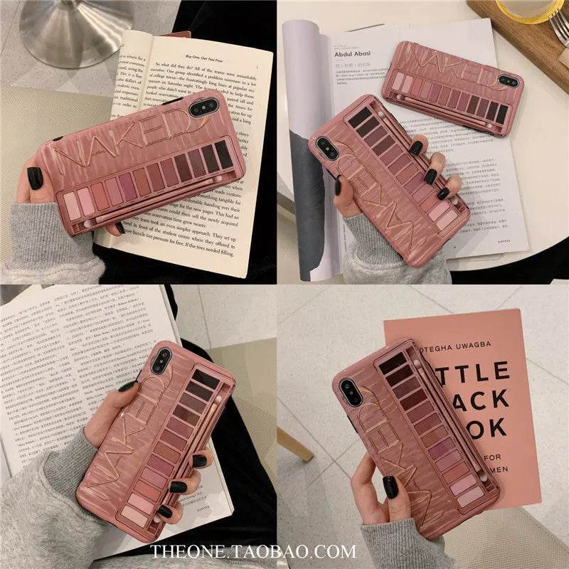 Eyeshadow Makeup-themed Silicone  iPhone Case women