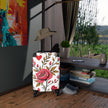 Floral Heart Carry-On Suitcase — Pink Rose Pattern Travel Luggage