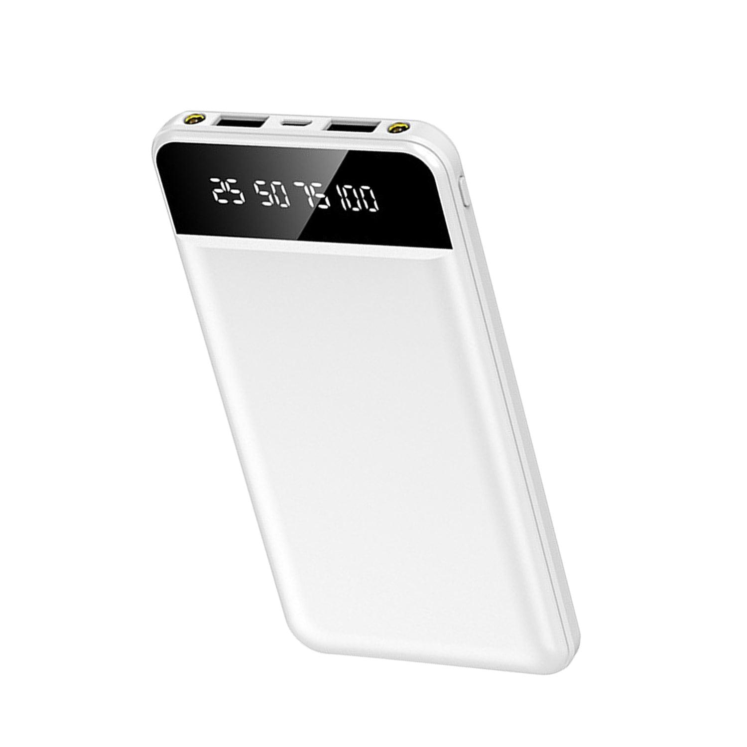 10000mAh Ultra Slim Power Bank Digital Display LED Flashlight 2 USB Ports Airline Approved