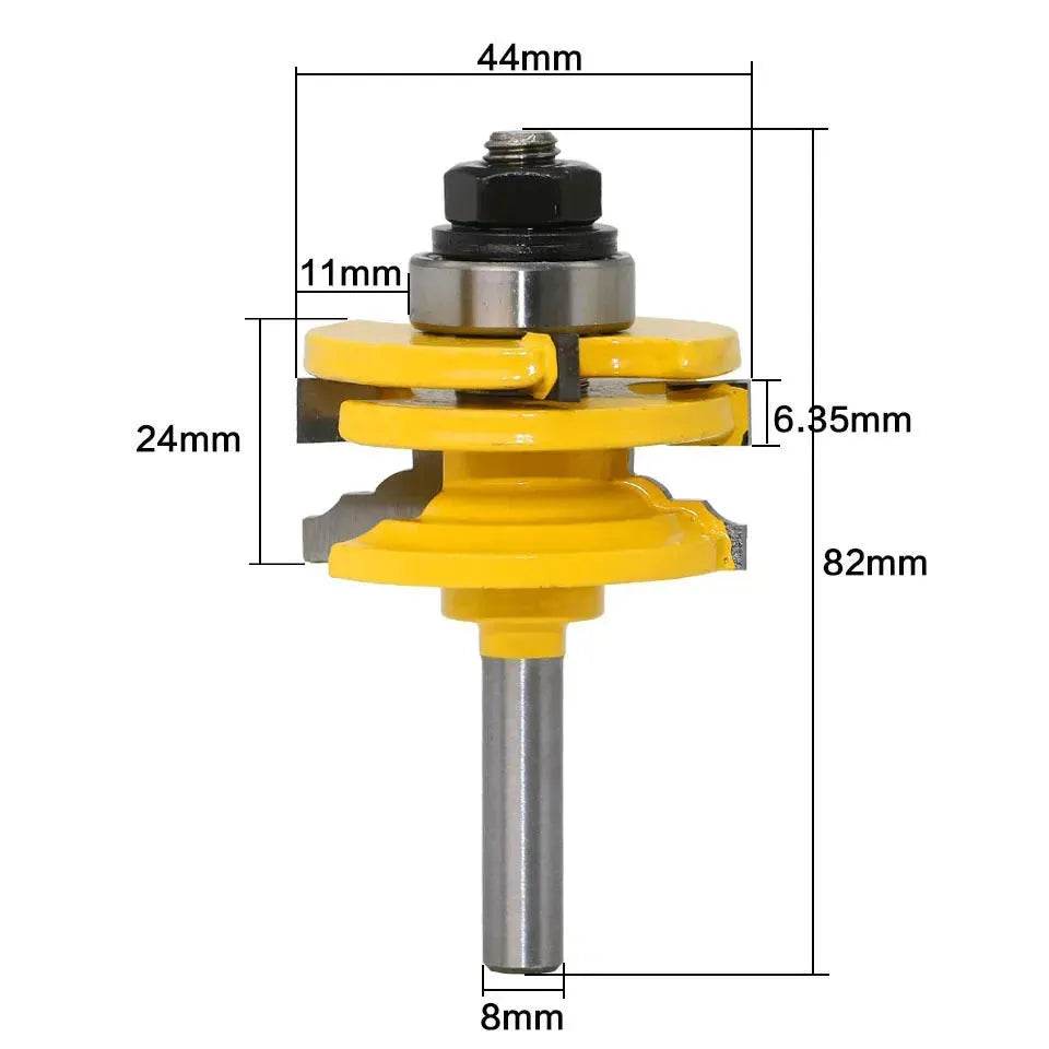 Professional Woodwork Glass Door and Window Rail and Stile Reversible Router Bit