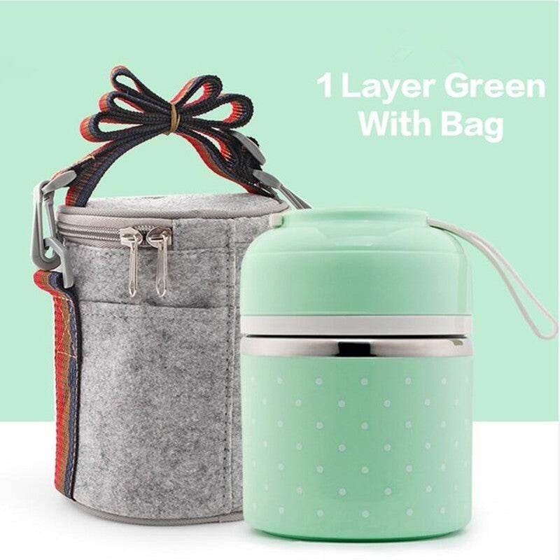 Japanese-Inspired Compartment Lunch Box – Stainless Steel, 1–3 Layer