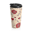 Red Rose Floral Travel Mug | Stainless Steel Tumbler