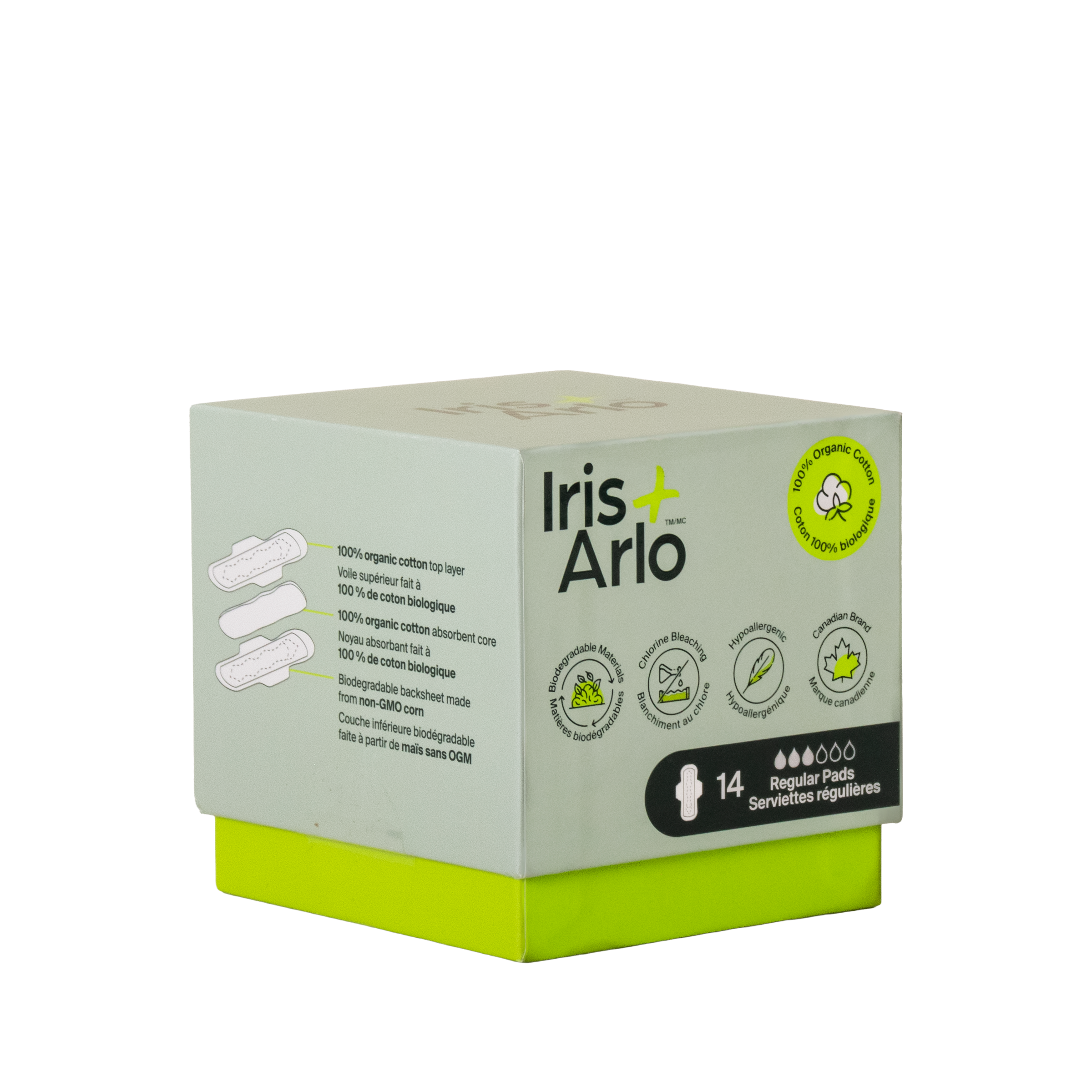 Iris + Arlo - Daily Pads, regular, 14ct - Iris + Arlo