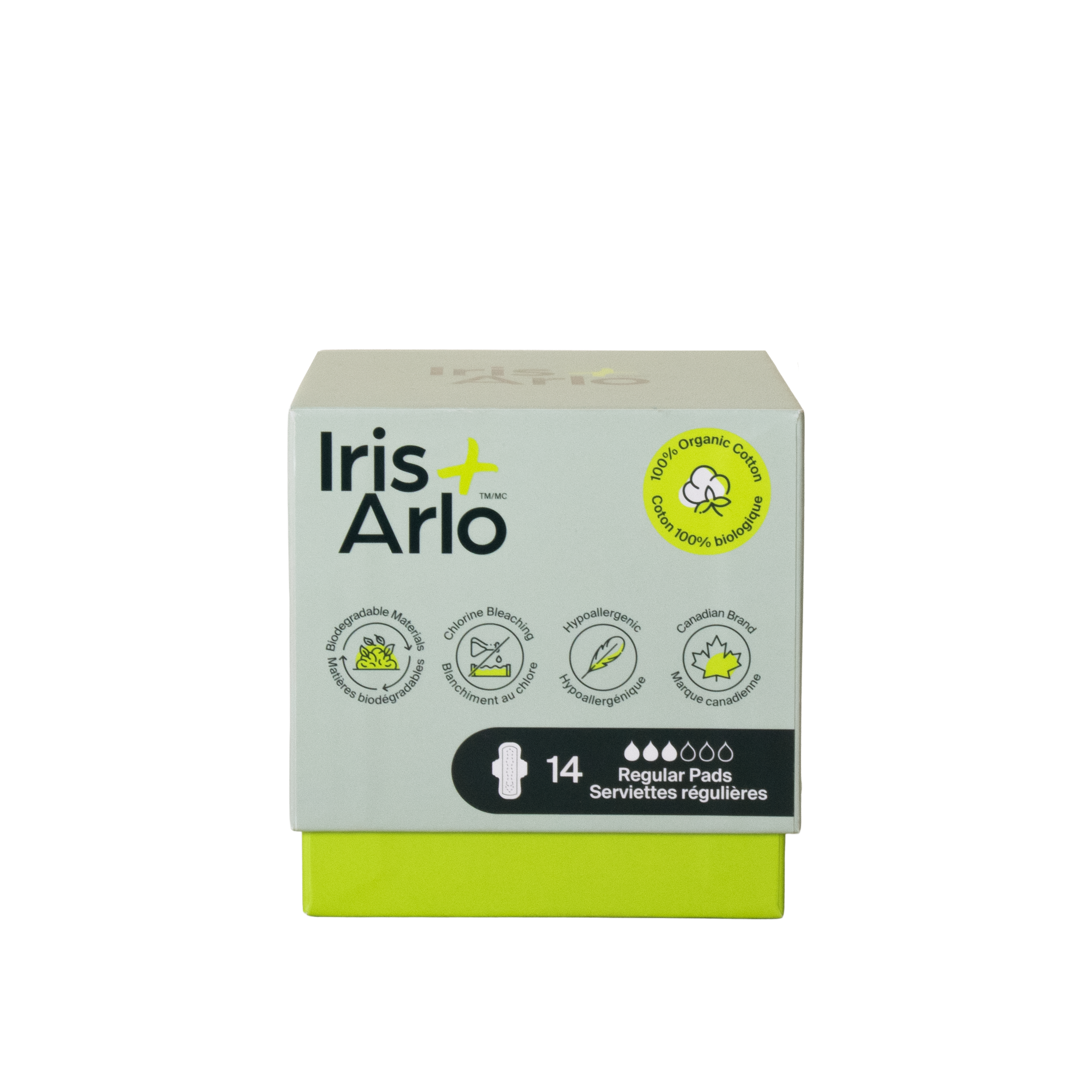 Iris + Arlo - Daily Pads, regular, 14ct - Iris + Arlo