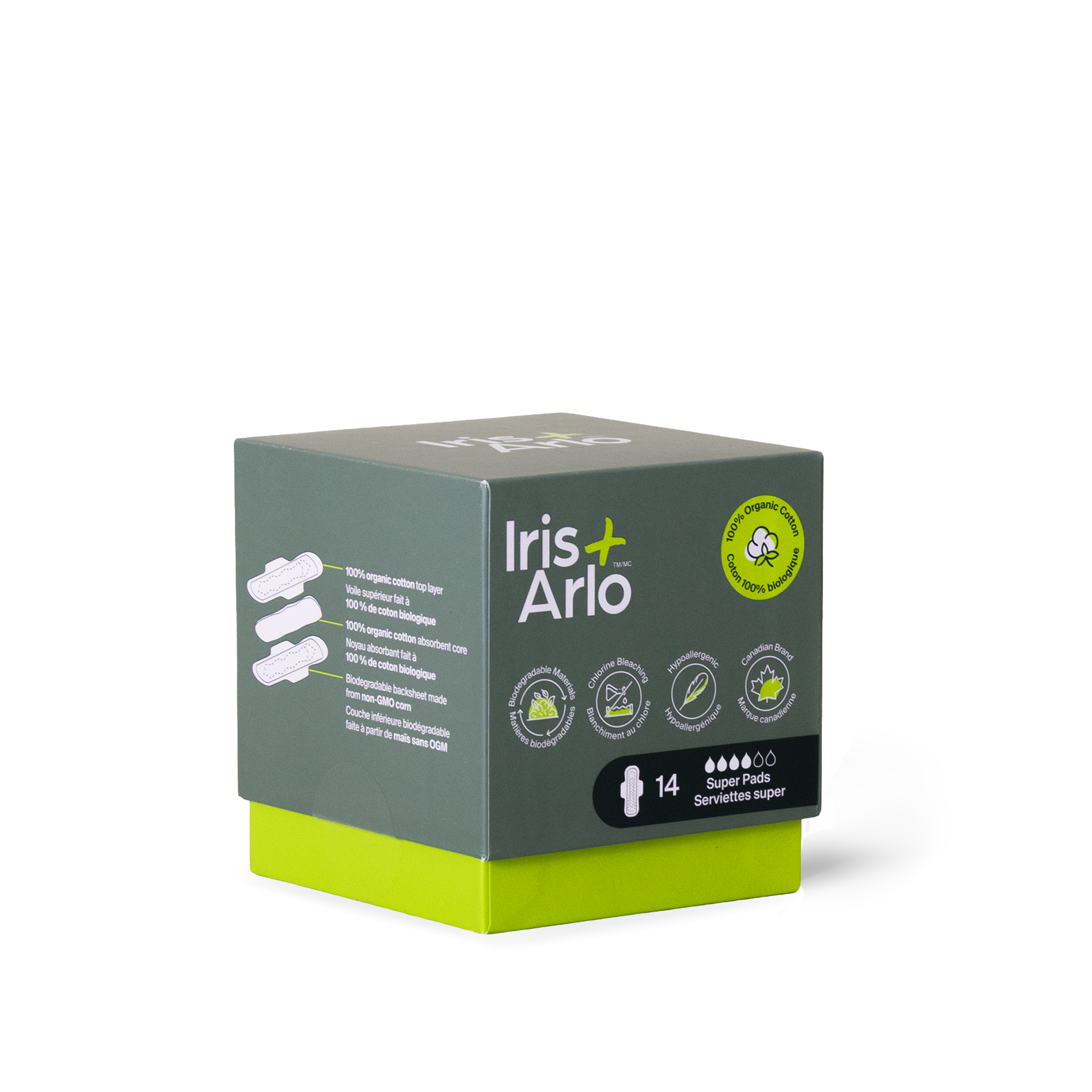 Iris + Arlo - Night Pads, Super, 14ct - Iris + Arlo