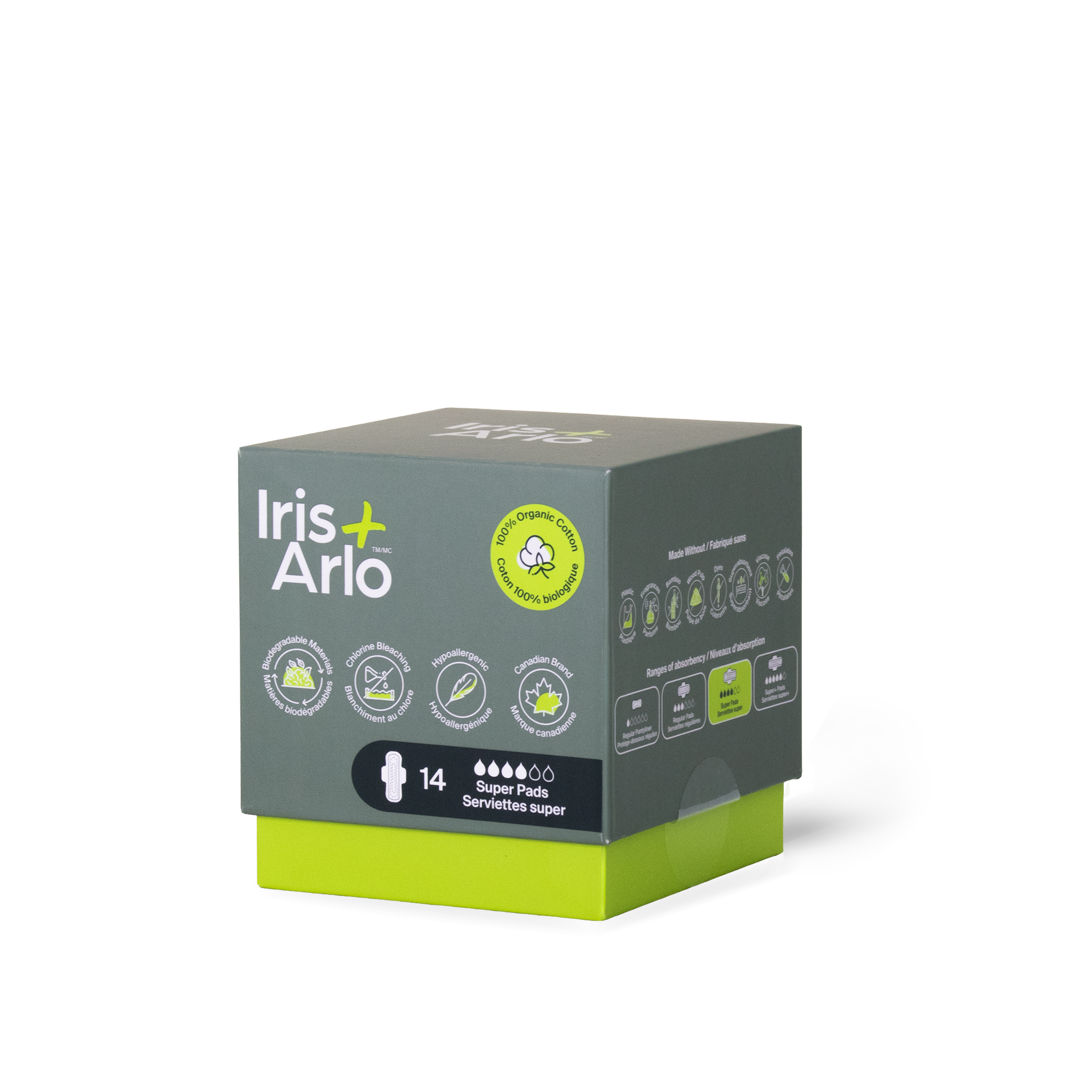 Iris + Arlo - Night Pads, Super, 14ct - Iris + Arlo
