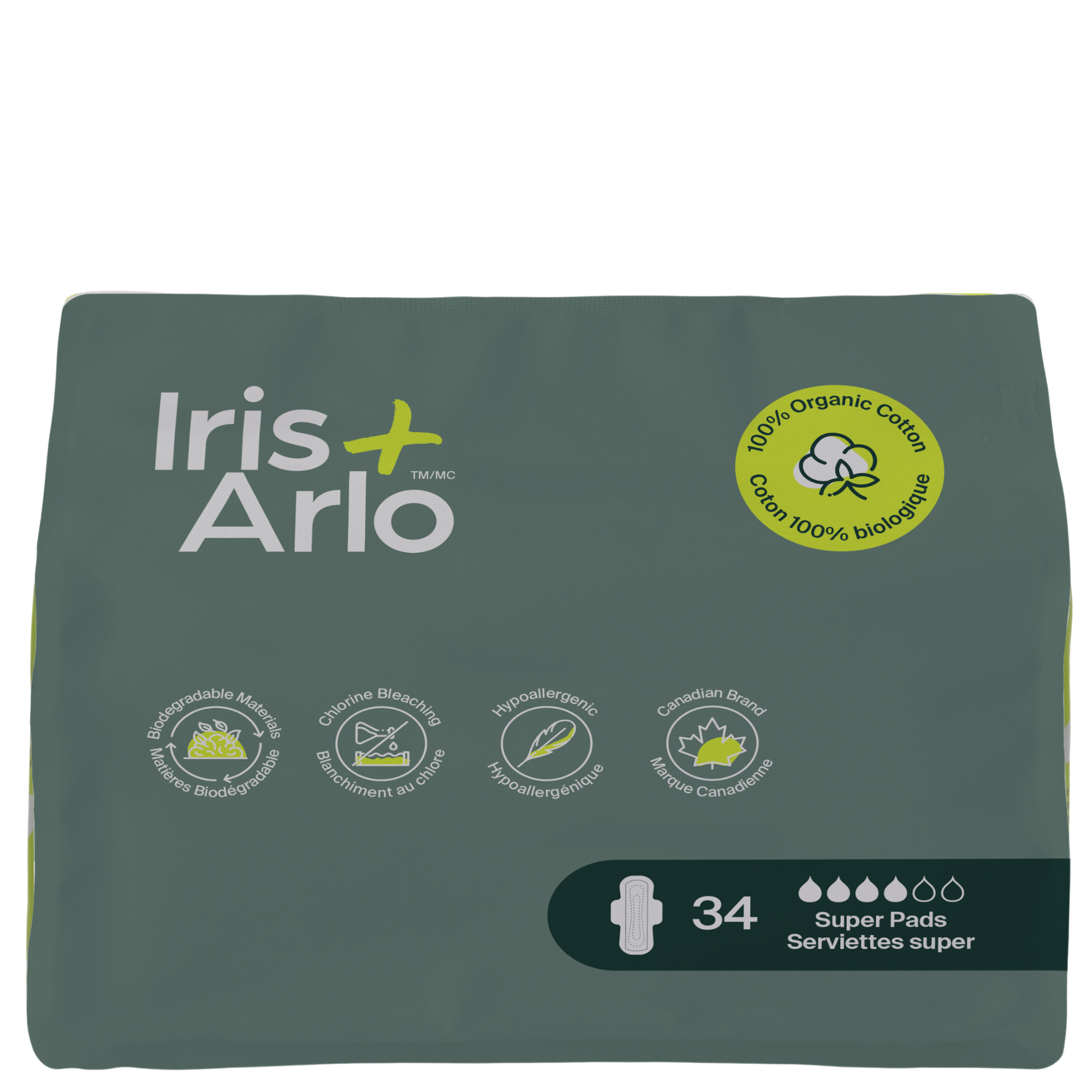 Iris + Arlo - Night Pads, super, 34ct - Iris + Arlo