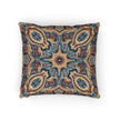 Bohemian Woven Pillow – Mosaic Medallion Decorative Throw Pillow