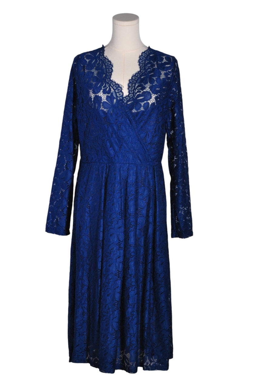 UNBRANDED Women A-Line Dresses Regular fit in Blue - XL