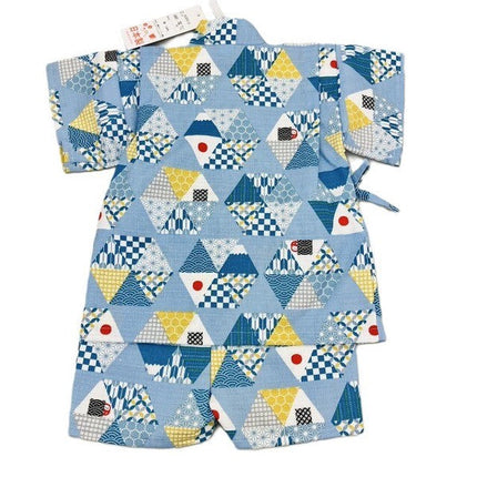 [Pre-Order] Made in Japan Jinbei Set: Rice Ball Pattern 2-Piece Set (Tsumugi Cotton) (Save 50% in January)
