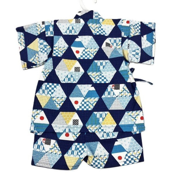 [Pre-Order] Made in Japan Jinbei Set: Rice Ball Pattern 2-Piece Set (Tsumugi Cotton) (Save 50% in January)