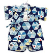 [Pre-Order] Made in Japan Jinbei Set: Rice Ball Pattern 2-Piece Set (Tsumugi Cotton) (Save 50% in January)