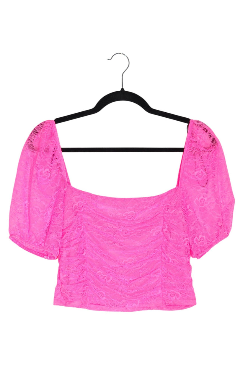 FOREVER 21 Women Crop Tops Regular fit in Pink - L