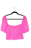 FOREVER 21 Women Crop Tops Regular fit in Pink - L