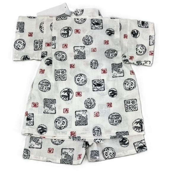 [Pre-Order] Made in Japan Jinbei Set: Traditional Pattern 2-Piece Set (Dobby Weave) (Save 50% in January)