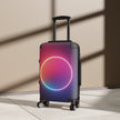 Neon Halo Carry-On Suitcase – Gradient Circle Luggage Cover