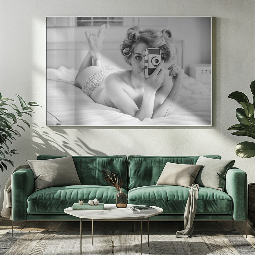 Wall art A chick, a click, and a curl