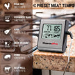 Oven Probe Thermometer with Digital Timer, 40-inch Mesh Cable, 0°C to 300°C, Grey