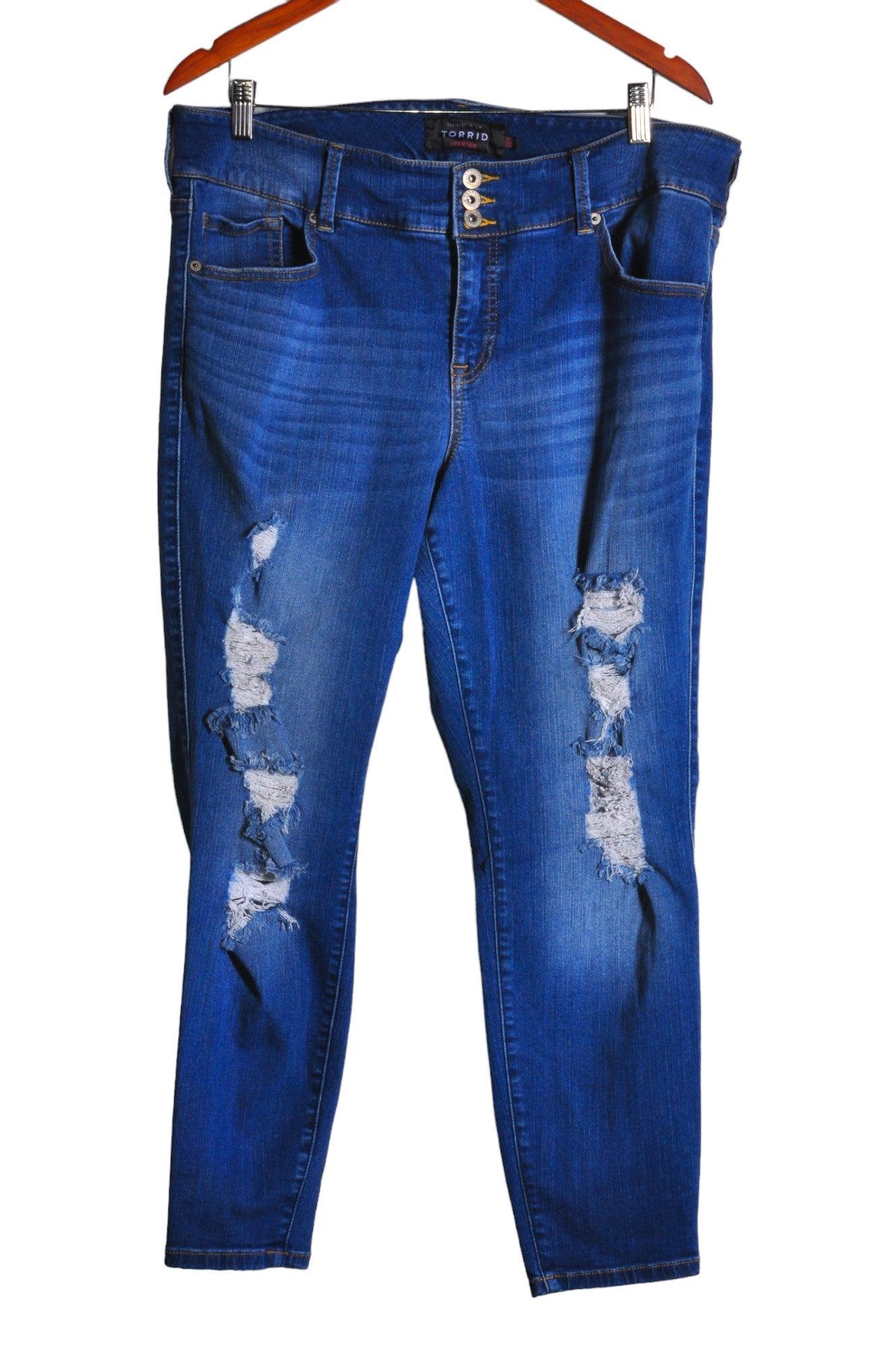 TORRID Women Straight-Legged Jeans Regular fit in Blue - 20