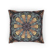 Geometric Mandala Woven Pillow | Boho Tile Decorative Cushion