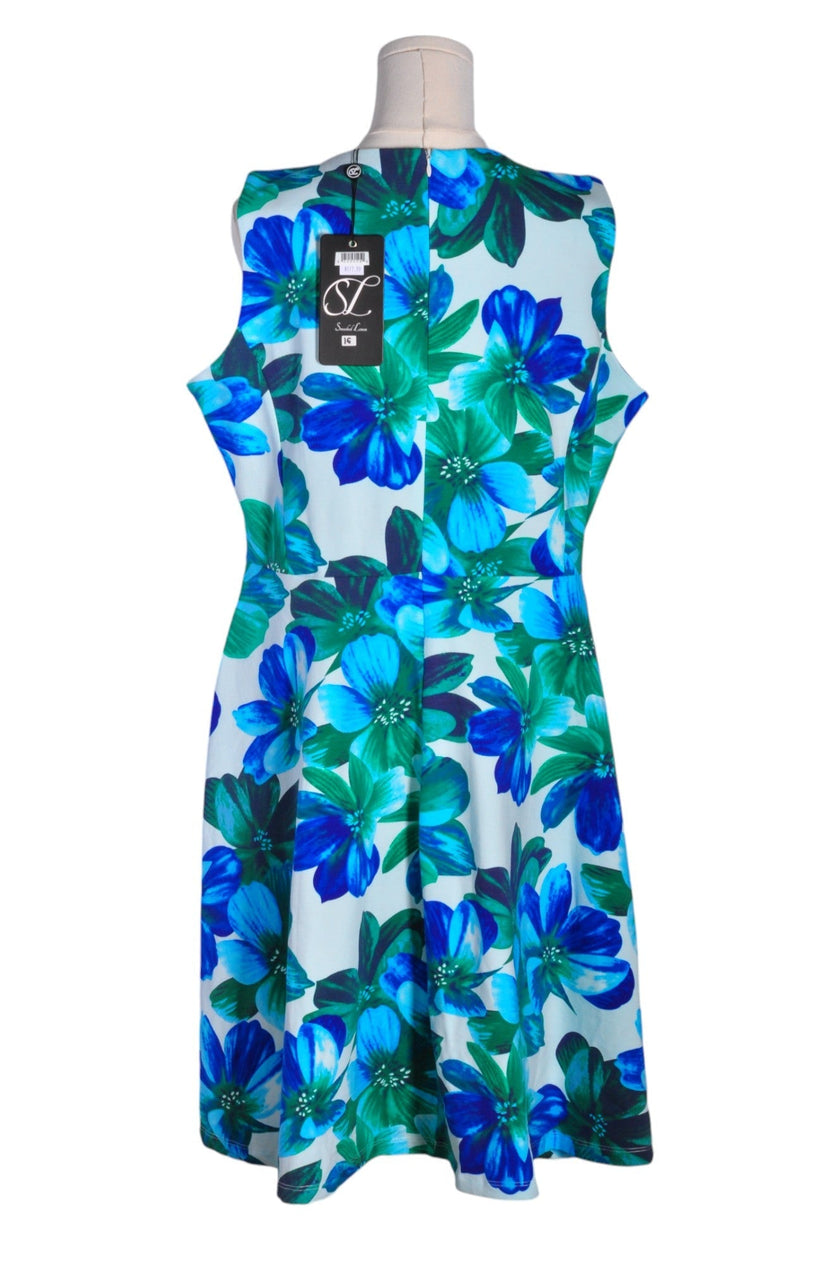 SMASHED LEMON Women A-Line Dresses Regular fit in Blue - 16