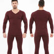 Winter Men's Sleepwear Loungewear Cashmere Long John set