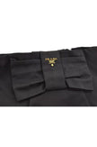 PRADA Tessuto Fiocco Ribbon Nylon Leather Hand Tote Bag Black 7620K
